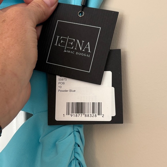 Mac Duggal Turquoise One-Shoulder Dress - Picture 3 of 5